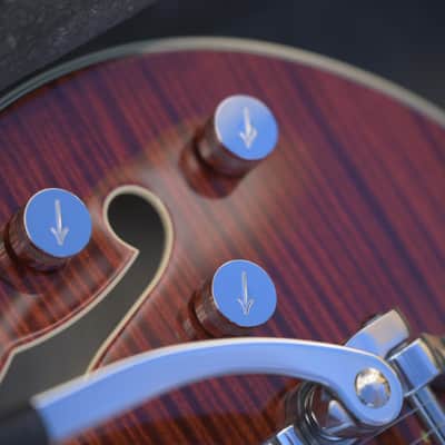 Gretsch G6659TFM Players Edition Broadkaster® Jr. Center Block Single-Cut with String-Thru Bigsby® and Flame Maple, Ebony Fingerboard - Bourbon Stain image 18