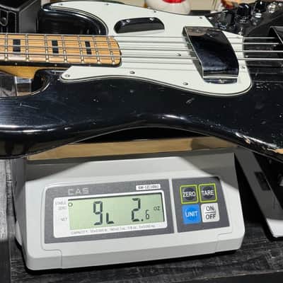 Fender Jazz Bass 1974 - cool Black Jazz w/the last of the 4-Bolt Black Block Maple Necks a la Geddy Lee. image 16