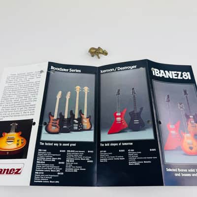 Ibanez “Ibanez 81” Mini-Foldout Guitar & Bass Catalog 1981 image 4
