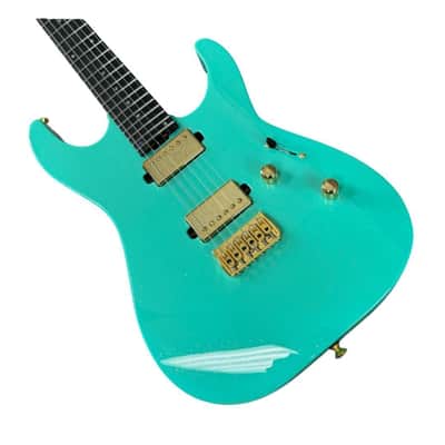 ESP USA 6 String Right Handed Midori Gold Electric Guitar with Mahogany Body image 4