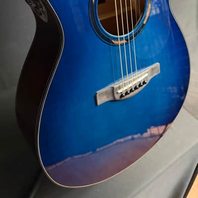Yamaha TAS1E TransAcoustic Folk Acoustic-Electric Guitar Ultra Marine w/ Soft Case (066) image 5