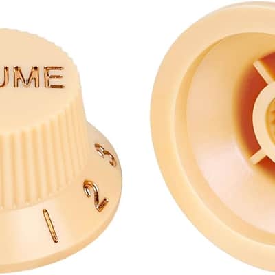18-Spline Electric Guitar Control Knobs 2 Tone and 1 Volume Knobs Metric 6mm (15/64") Speed Knobs Top Hat for Squier Strat ST Electric Guitars Pack of 3 JT/XN-04 Light Cream image 5