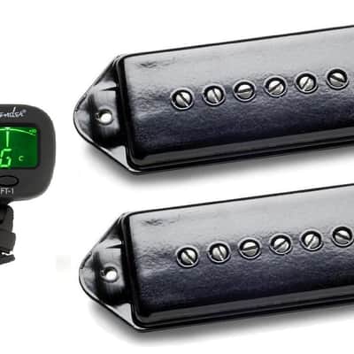 Seymour Duncan Antiquity P90 Dog Ear Black Bridge & Neck Guitar Pickup Set ( FENDER TUNER ) image 1