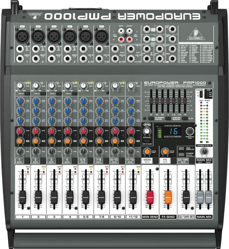 Behringer Europower PMP1000 500-Watt 12-Channel Powered Mixer with Multi-Effects Processor image 3