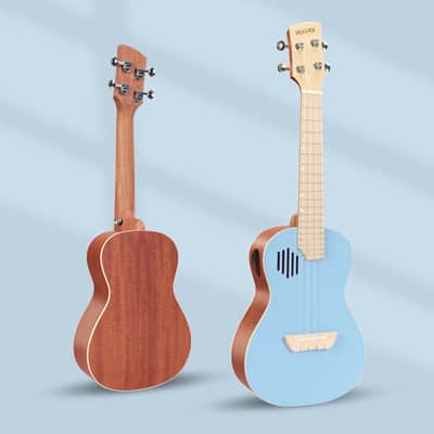 Pickapick UC23 Mahogany Concert Ukulele Beginner Kit (Sky Blue) image 8