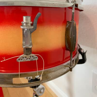 Decolite 4-Piece Drum Set Vintage Gretsch Jasper Shells 13-16-20-5x14 60s - Red Yellow Duco image 9