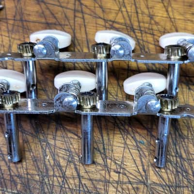 Vintage RARE 1970's 3x3 On a Plate Open Back Fancy Guitar Tuners Japan Luthier Parts #5 image 5