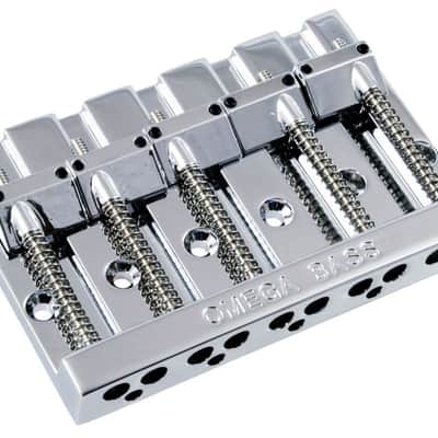 NEW Omega 5 STRING Badass Bass II Style Bridge for Fender Precision Jazz Chrome image 3