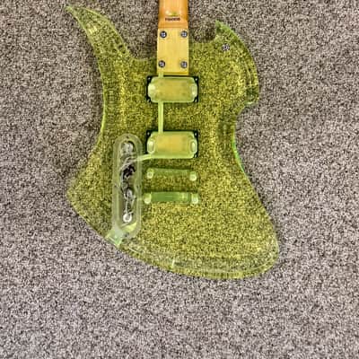 1999 BC Rich Mockingbird Transparent Acrylic Green – RARE – Gig Bag Included image 3