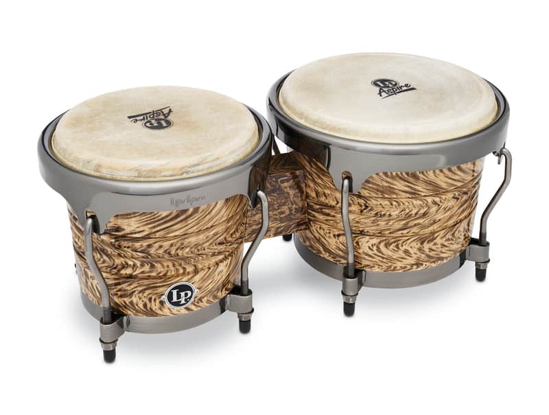 Latin Percussion LP Aspire LPA601-HC Bongo Set Havana Café with Brushed Nickel Hardware image 1