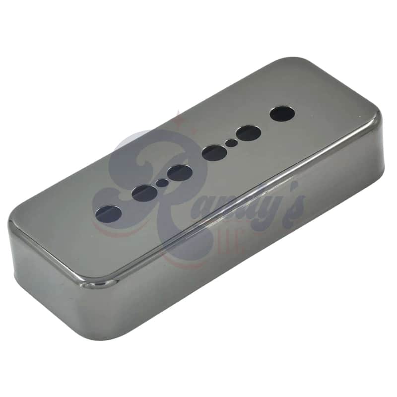 Advanced Plating 1919BC P-90 Soapbar Pickup Cover (49.2mm) - Fits Gibson®-Black Chrome/Cosmo Black image 1