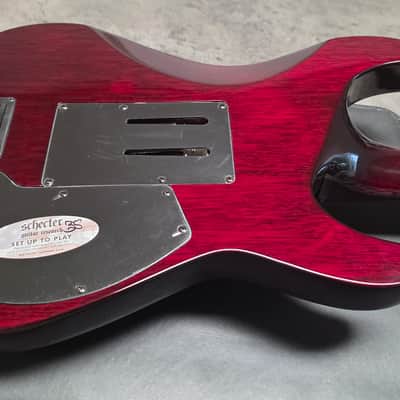 SCHECTER C-1 Hellraiser-S FR LH Left Hand SUSTANIAC SYSTEM! EMG 81 Floyd Rose AAA Quilt Top 24 Fret Super Strat Pro Lefty C1 Guitar image 11