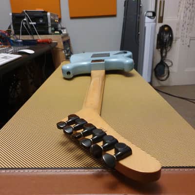 RARE Vintage ESP M-I 1988 Ice Blue Banana Hockey Stick Kramer Van Halen Headstock MIJ Super Strat image 20