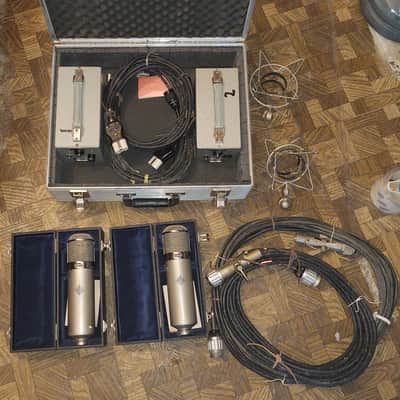 Match pair Vintage Neumann U 47 / U47 Tube Microphone + supplies nearly consecutive serial numbers image 1