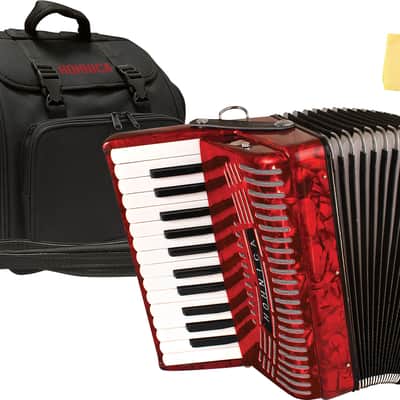 Hohner Hohnica 1303 12 Bass Piano Accordion - Pearl Red w/ Gig Bag image 1