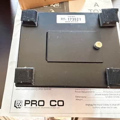ProCo Vintage Rat Big Box Reissue with Battery Door and LM308 Chip 1991-2003 - Black image 3