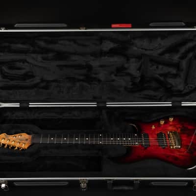 2021 Ernie Ball Music Man Jason Richardson Signature Cutlass 7 - Rorschach Red | USA 7-String JR7 Buckeye Burl Top Birdseye Maple Neck Tremolo Stainless Steel Frets 3.6kg | OHSC image 24