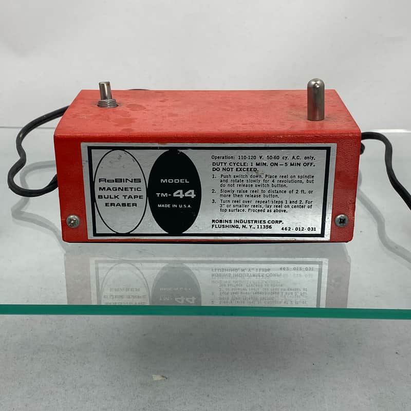 Robins TM-44 Magnetic Bulk Tape Eraser Reel Demagnetizer Vintage Made USA image 1