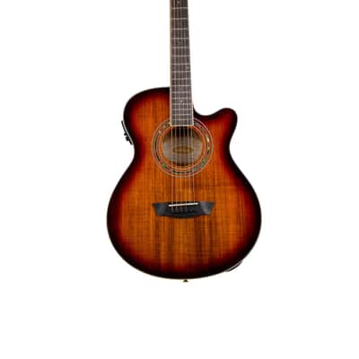 Washburn EA55G-A Festival Series Cutaway Acoustic/Electric Guitar. Koa Burst image 1