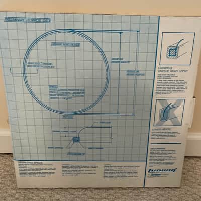 NOS Ludwig 16” Rockers Smooth Black drumhead image 4