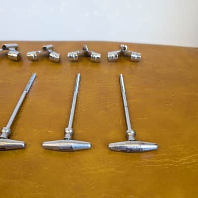 Pearl Hoshino MIJ Slingerland Torpedo Copy Bass Drum Tension Rods and Claws (x4) 1960s image 4
