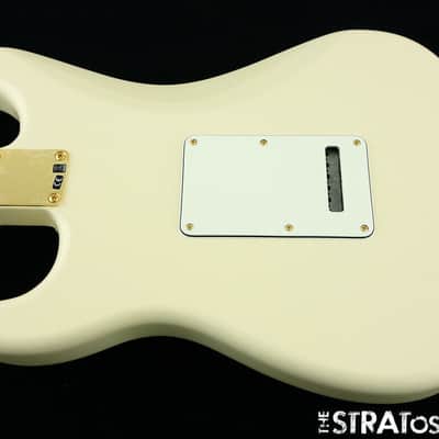 Fender Blacktop HHH Mahogany Strat LOADED BODY Stratocaster Guitar Gold White! image 3