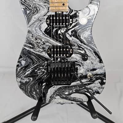 Funk Guitars USA SS Series 2025 - B/W Swirl Duncan Pickups Gotoh Floyd Rose Superstrat Guitar image 2