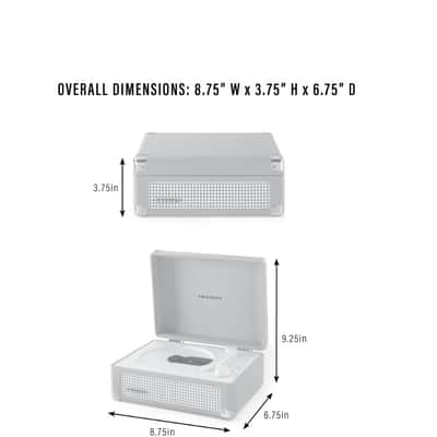 Crosley CR3505DP Cruiser Portable CD Player Retro Bluetooth Speakers, White Farmhouse -NEW image 4