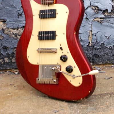 MURPH SQUIRE ii-T 1965 Aged Candy Apple Red. Offset Guitar Styled after Jaguar and Strat. ULTRA RARE image 1