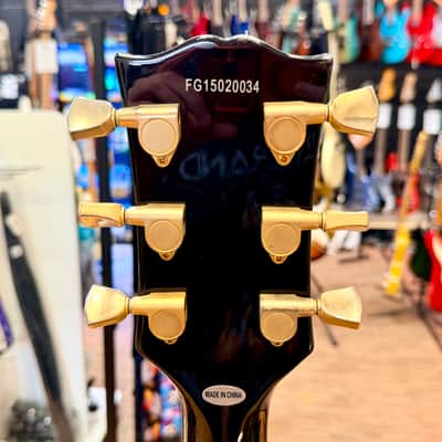 🔥2015🔥 Burny SRLC-55 Black Les Paul Custom~ Gold Hardware~ Japanese Import! image 15