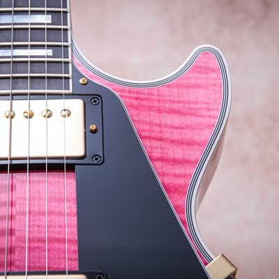 GIBSON USA Custom Shop Dealer Select Les Paul Custom AAA+ "Trans Pink + Ebony" (2026) image 7