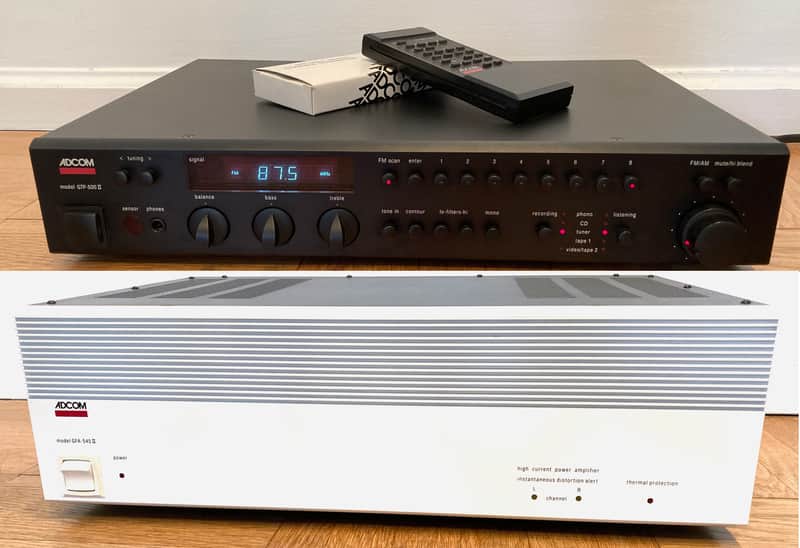 Adcom GFA-545 II + GTP-500 + Remote -Rare Amp + Preamp/Tuner LOT