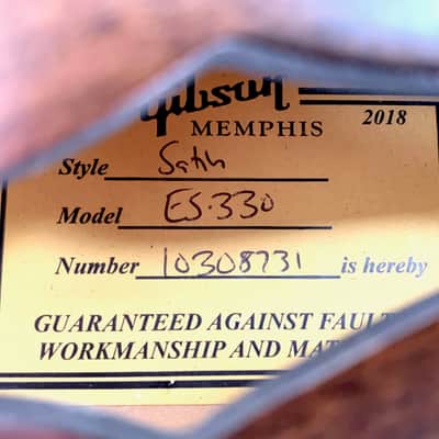 Gibson ES-330 Walnut Satin 2018 image 18