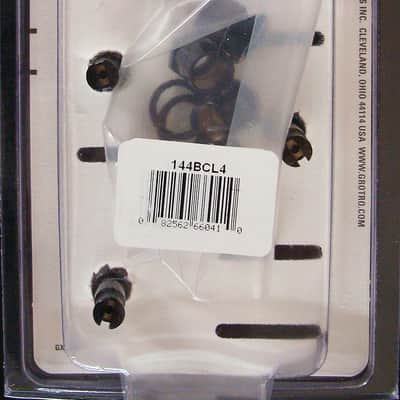 Grover 144BCL4 Mini Bass Guitar LEFT-HAND Tuning Machines 4 In-Line, Black Chrome image 7