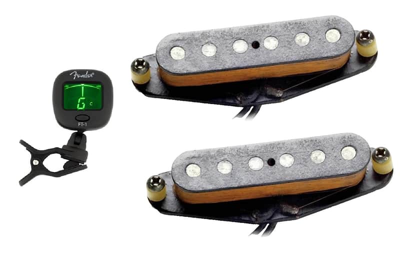 Seymour Duncan Antiquity Duo Sonic Bridge & Neck Pickup Set ( FREE FENDER TUNER ) Replaces Fender image 1