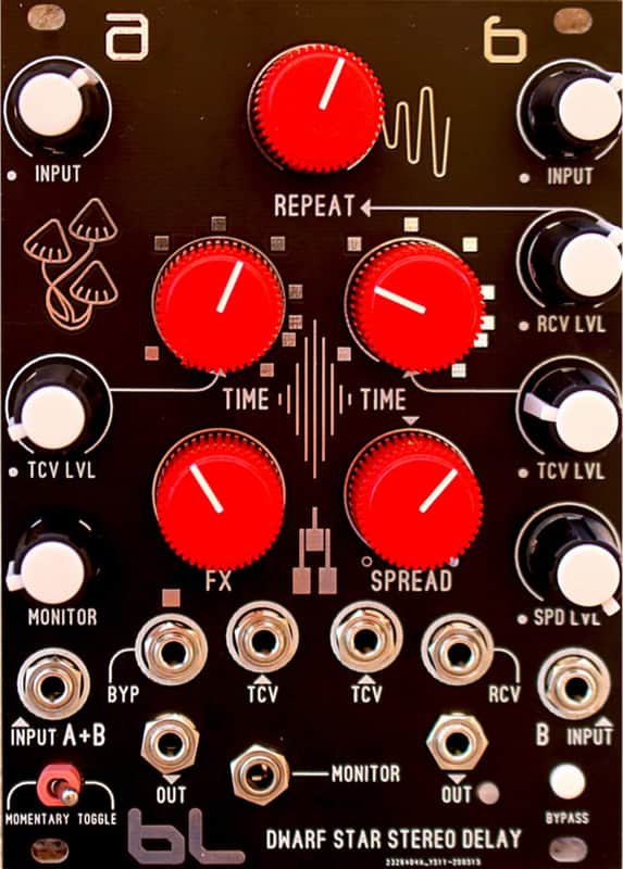 Blue Lantern Dwarf Star MK2 Stereo Delay Module Eurorack Synth Module image 1