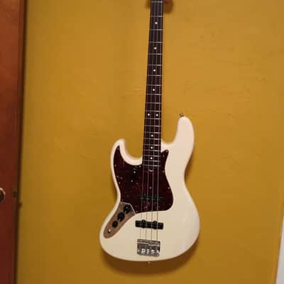 Lefty Left Handed Fender/Warmoth Jazz Bass Olympic White image 4