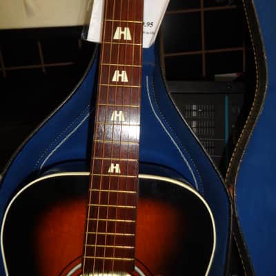 vintage Harmony Stella H+-6130 acoustic guitar with chipboard case image 10