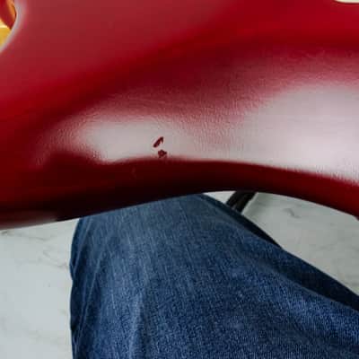 Warmoth/Fender Partscaster Left Handed Transparent Red image 9