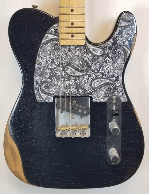 Mint Fender Brad Paisley Esquire Electric Guitar, Maple Fingerboard, Black Sparkle, w/Gig Bag