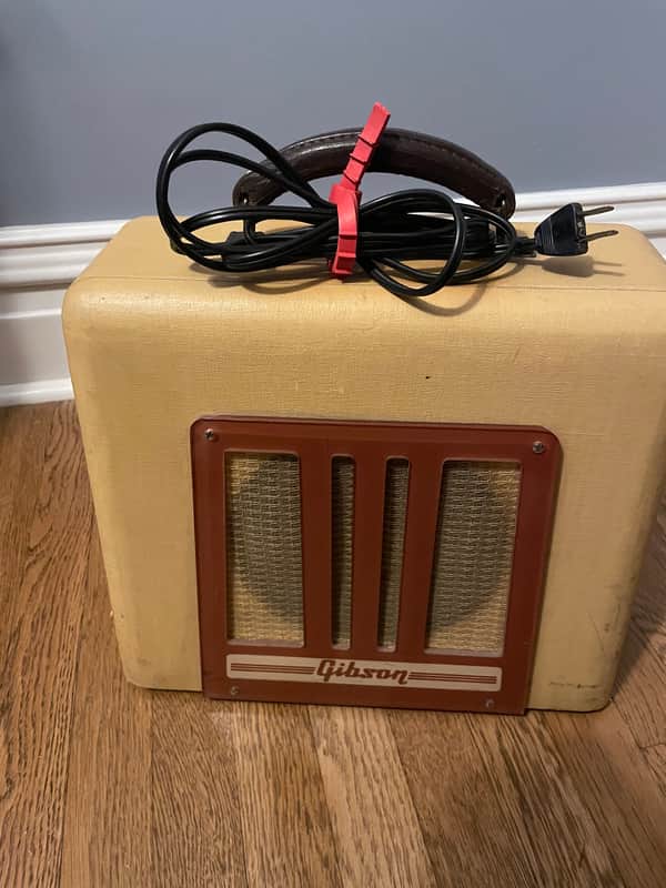 Gibson BR-9 10-Watt 1x8" Guitar Combo 1948 - 1950 - Ivory Leatherette with Trapezoid Grille image 1