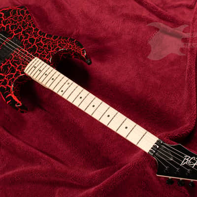 B.C. Rich Gunslinger Retro II with Floyd Rose - Red Crackle image 3