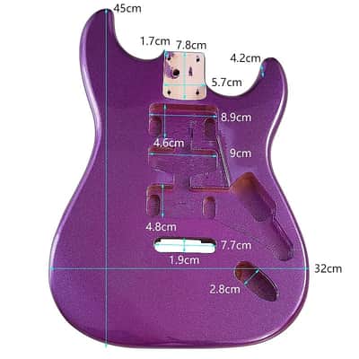 Metallic Purple Strat Style Guitar Solid Body image 2