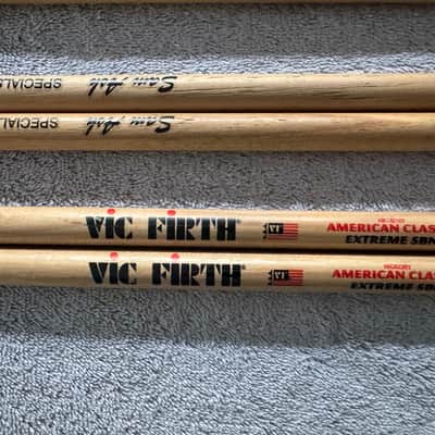 Drum Stick Lot – Vic Firth, Sam Ash, Zildjian Drumsticks & Flix Brushes – Mixed Lot of 8 Pairs image 3
