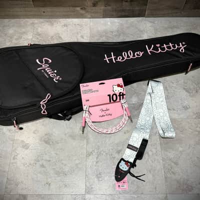 Fender Squier x Hello Kitty Stratocaster Electric Guitar - White - Used image 8