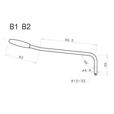 Chrome Vintage Stratocaster 4,8mm US size Tremolo Arm image 3