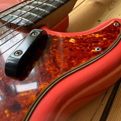 1963 Fender Precision Bass Guitar Fiesta Red image 10