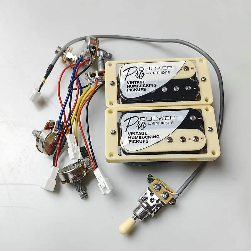 Epiphone Guitar ProBuckers Humbucker Pickups with Wiring Harness Kit image 1