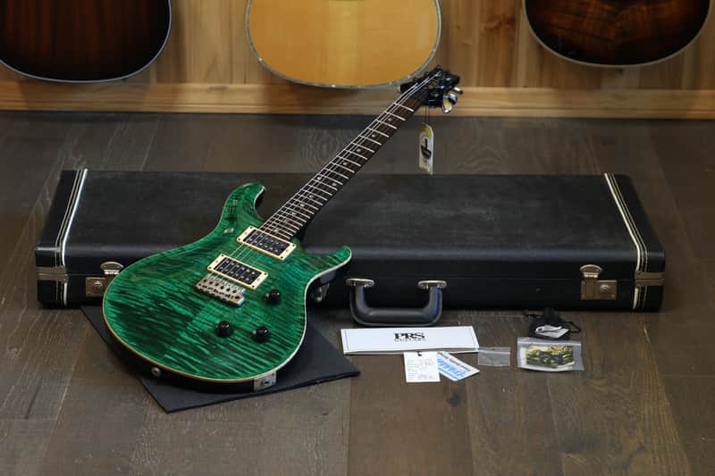 1996 PRS Custom 24 Electric Guitar Emerald Green + OHSC image 1
