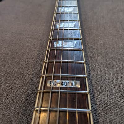 ESP LTD EC-401 VF 2011 See Thru Black Cherry Red Seymour Duncan Flamed Maple image 12